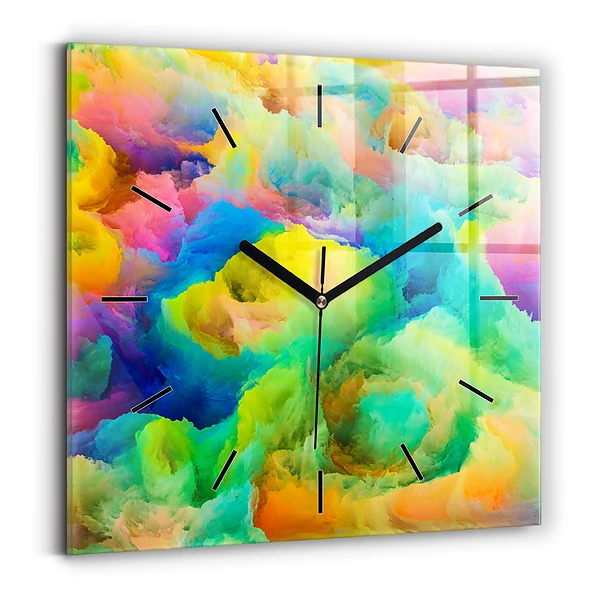 Wanduhr quadratisch mit motiv Fraktale Textur