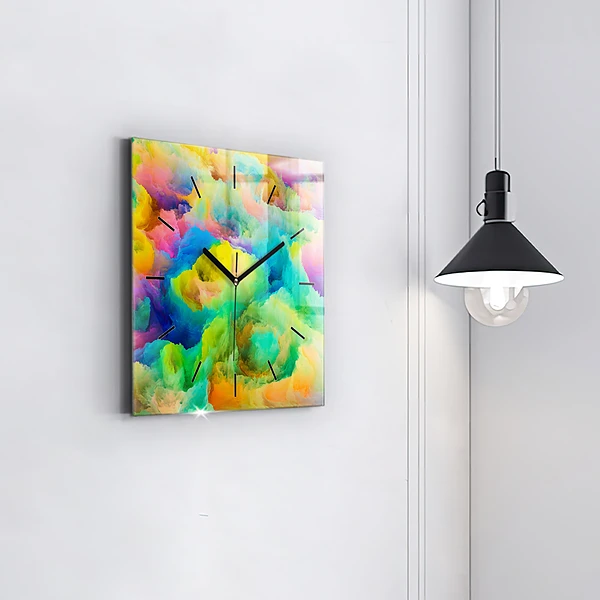 Wanduhr quadratisch mit motiv Fraktale Textur