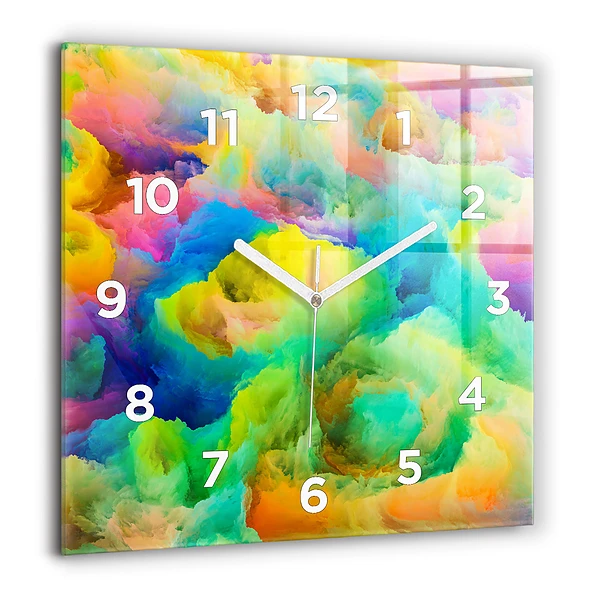 Wanduhr quadratisch mit motiv Fraktale Textur