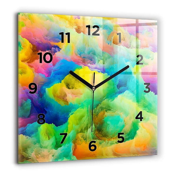 Wanduhr quadratisch mit motiv Fraktale Textur