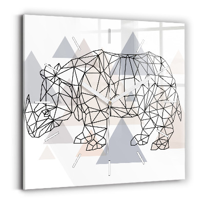 Wanduhr modern quadratisch Geometrisches Muster