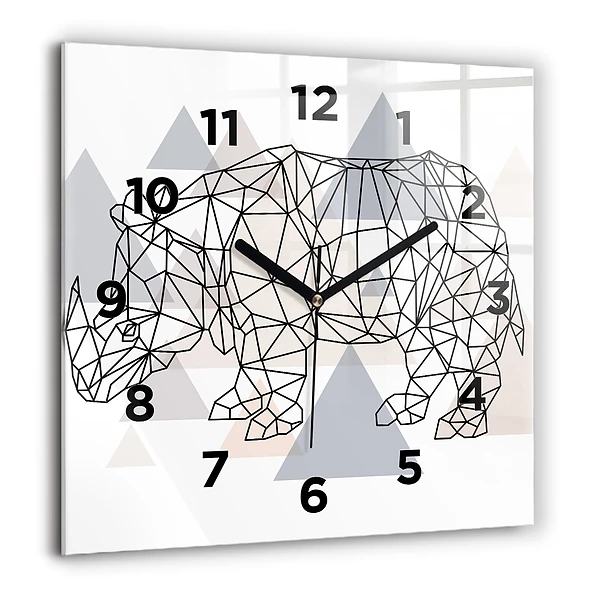 Wanduhr modern quadratisch Geometrisches Muster