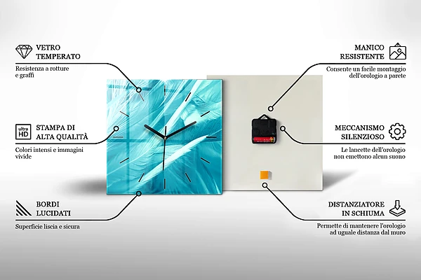 Wanduhr modern quadratisch Motorrad im Adrenalin-Stil