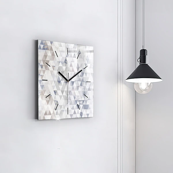 Wanduhr modern quadratisch Geometrisches Muster