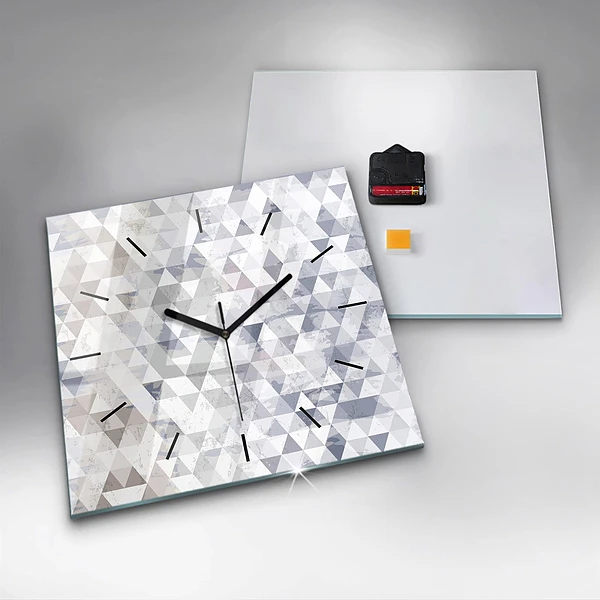 Wanduhr modern quadratisch Geometrisches Muster