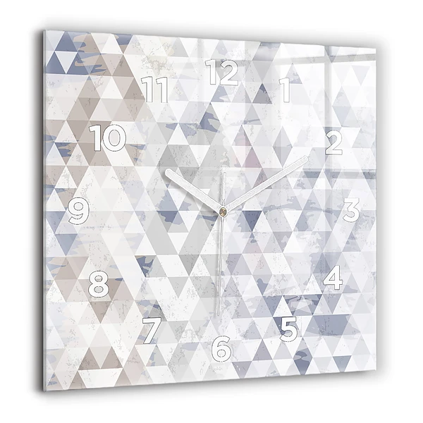 Wanduhr modern quadratisch Geometrisches Muster