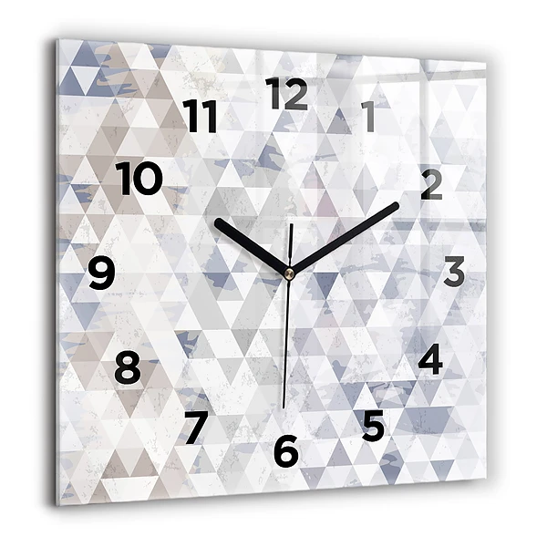 Wanduhr modern quadratisch Geometrisches Muster