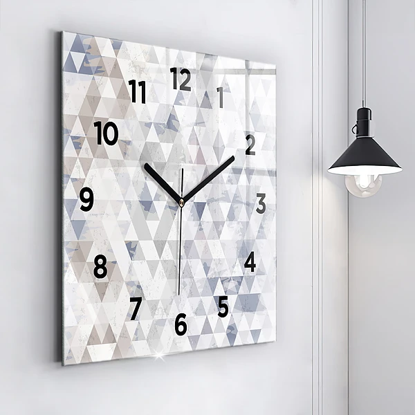 Wanduhr modern quadratisch Geometrisches Muster