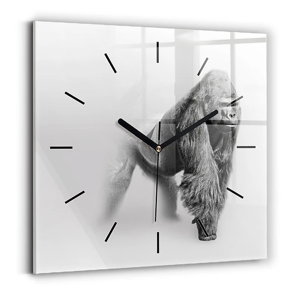 Wanduhr quadratisch mit motiv Tierische Kunstsammlung