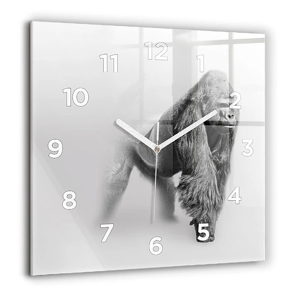 Wanduhr quadratisch mit motiv Tierische Kunstsammlung