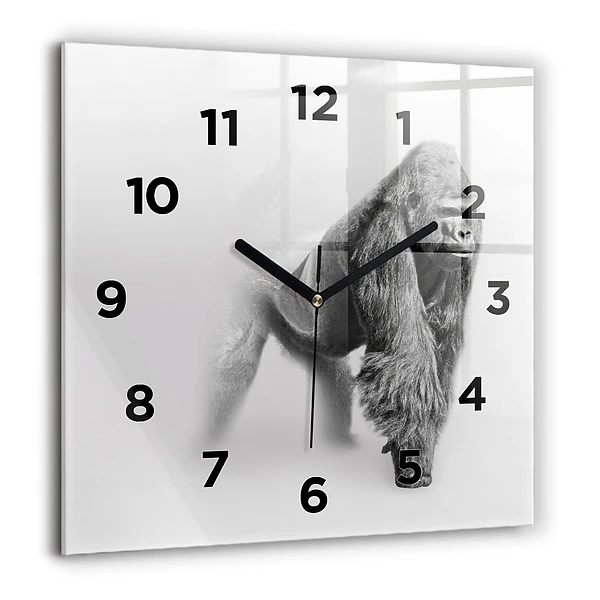 Wanduhr quadratisch mit motiv Tierische Kunstsammlung