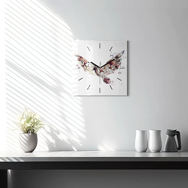Wanduhr quadratisch Abstrakte Ansicht