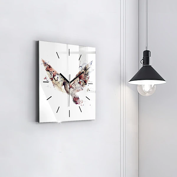Wanduhr quadratisch Abstrakte Ansicht