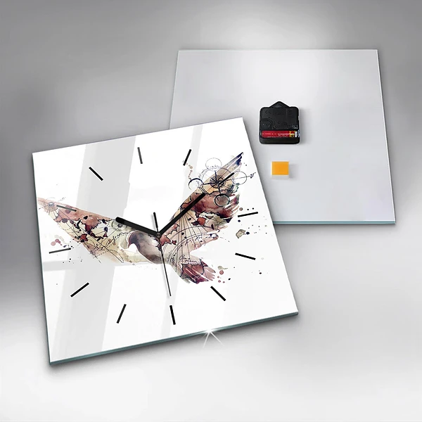Wanduhr quadratisch Abstrakte Ansicht