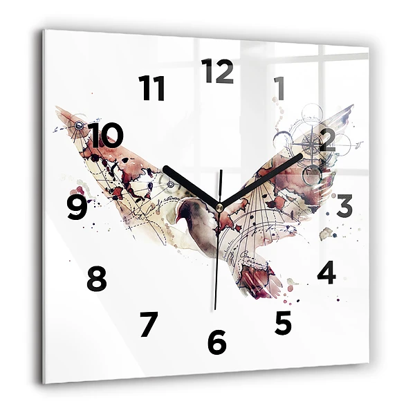 Wanduhr quadratisch Abstrakte Ansicht