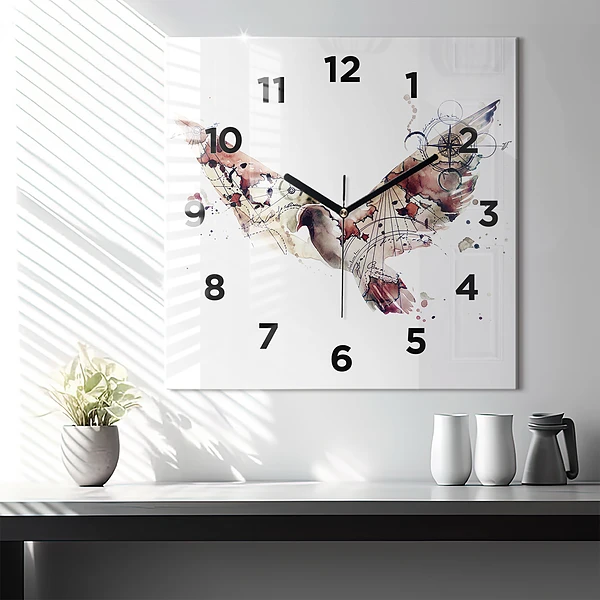 Wanduhr quadratisch Abstrakte Ansicht