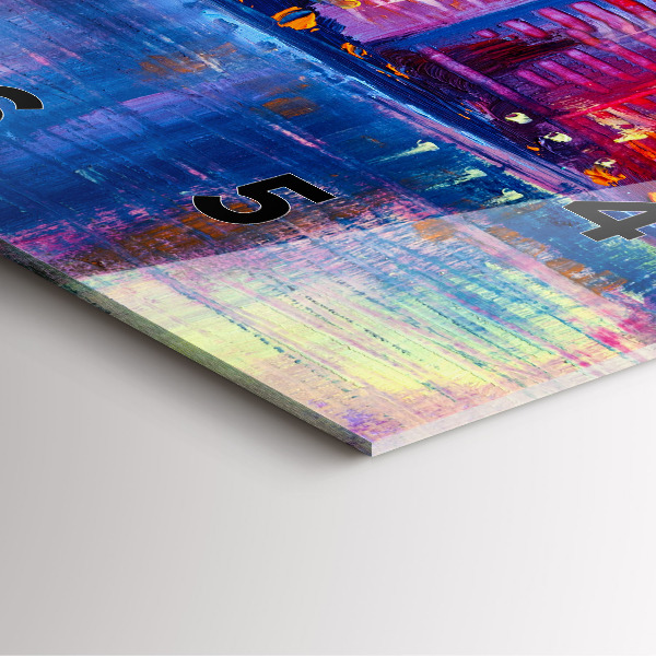 Wanduhr modern quadratisch Abstrakt von Wolkenkratzern