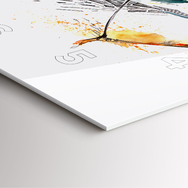 Wanduhr modern quadratisch Ein Krieger bei der Jagd