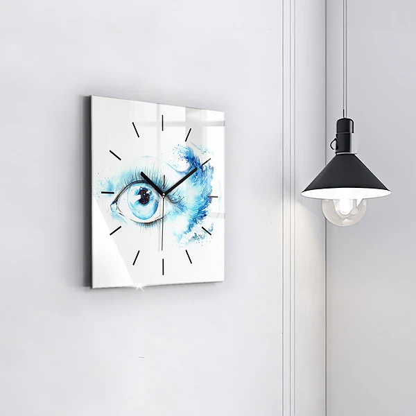 Wanduhr modern quadratisch Auge des Meeres