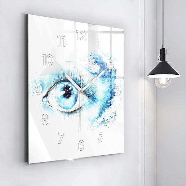 Wanduhr modern quadratisch Auge des Meeres