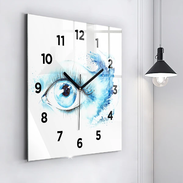 Wanduhr modern quadratisch Auge des Meeres