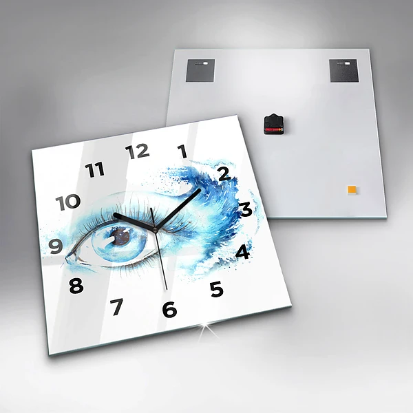 Wanduhr modern quadratisch Auge des Meeres