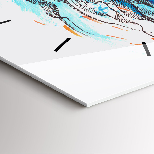 Wanduhr quadratisch mit motiv Illustration eines Kopfhörers