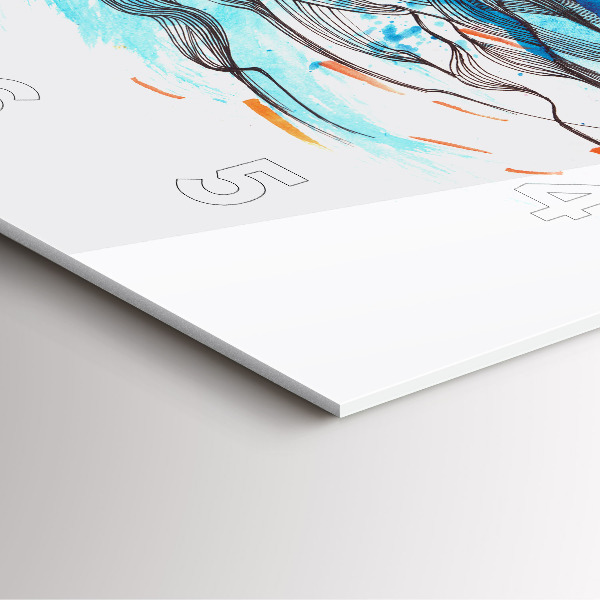 Wanduhr quadratisch mit motiv Illustration eines Kopfhörers