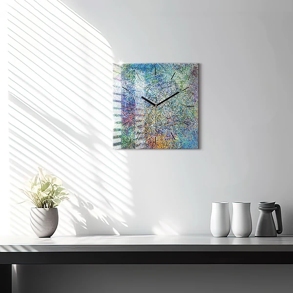 Wanduhr quadratisch mit motiv Abstrakt - Emotionen