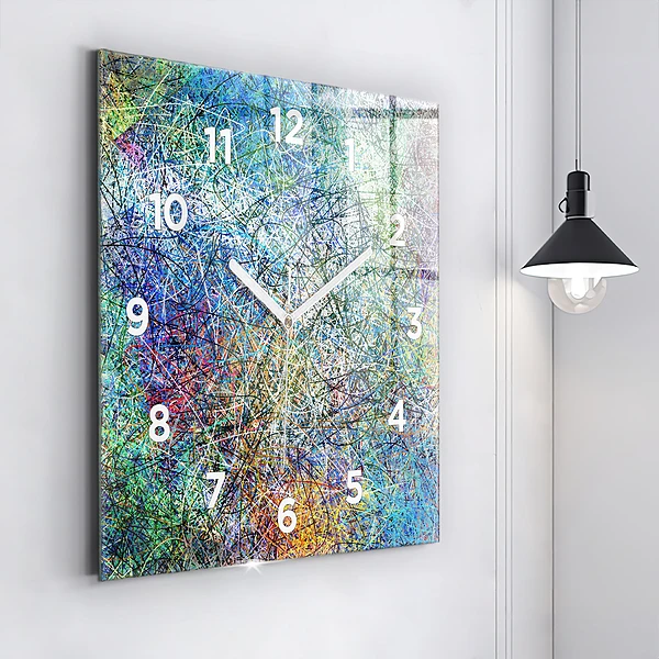 Wanduhr quadratisch mit motiv Abstrakt - Emotionen