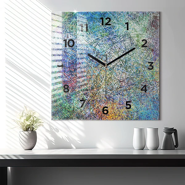 Wanduhr quadratisch mit motiv Abstrakt - Emotionen