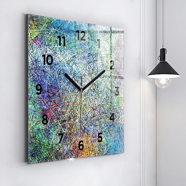 Wanduhr quadratisch mit motiv Abstrakt - Emotionen