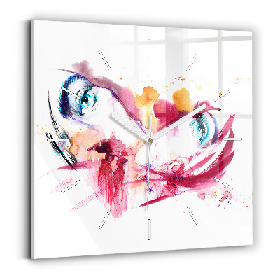 Wanduhr quadratisch Romantisches Paar