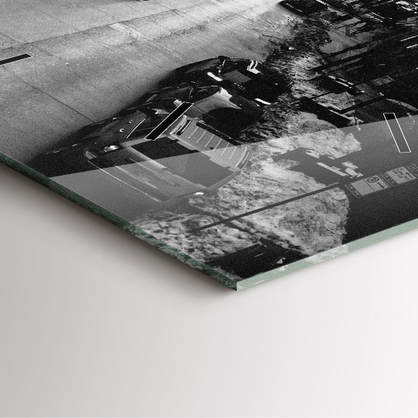 Wanduhr modern quadratisch Straßen in Chicago