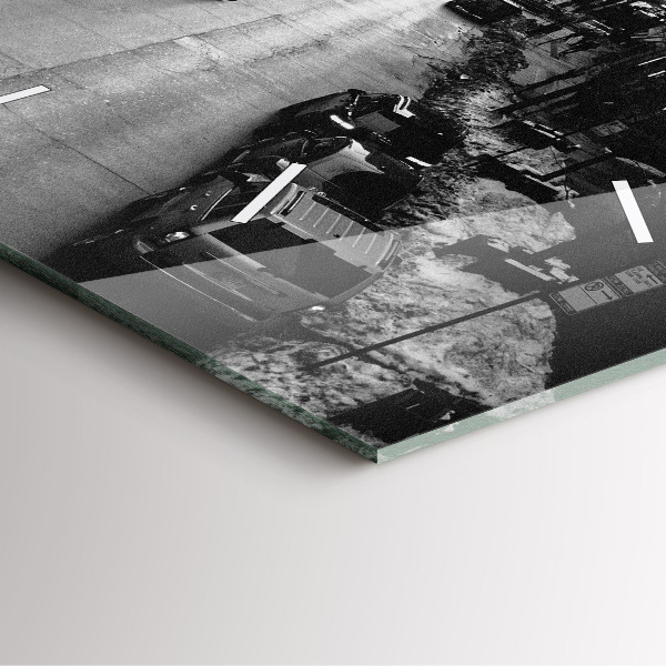 Wanduhr modern quadratisch Straßen in Chicago