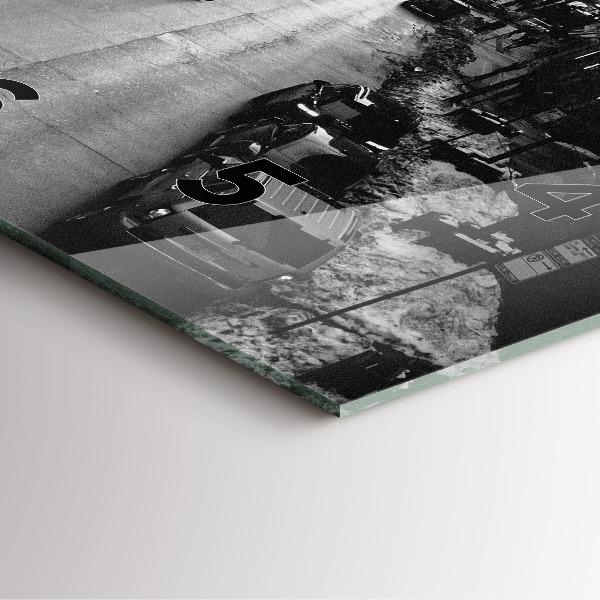 Wanduhr modern quadratisch Straßen in Chicago