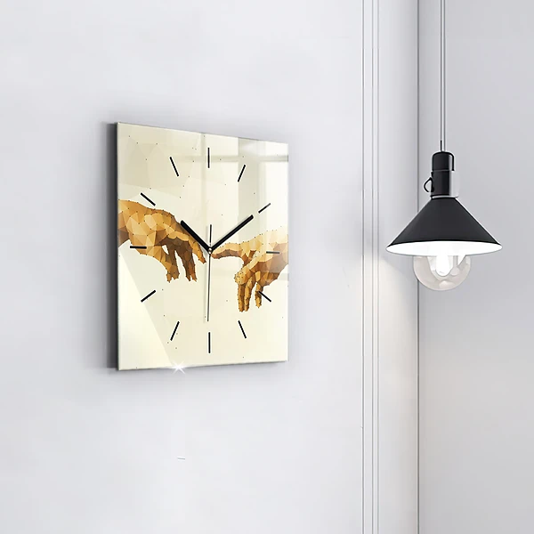 Wanduhr modern quadratisch Erschaffung von Adam