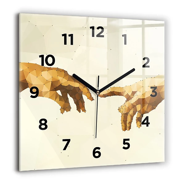 Wanduhr modern quadratisch Erschaffung von Adam