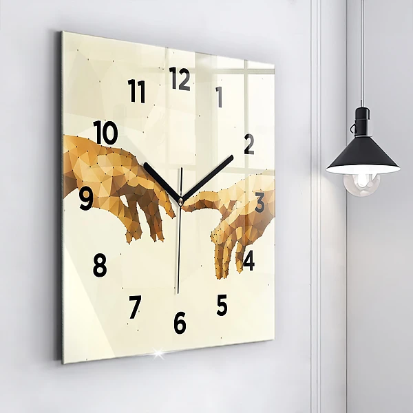 Wanduhr modern quadratisch Erschaffung von Adam