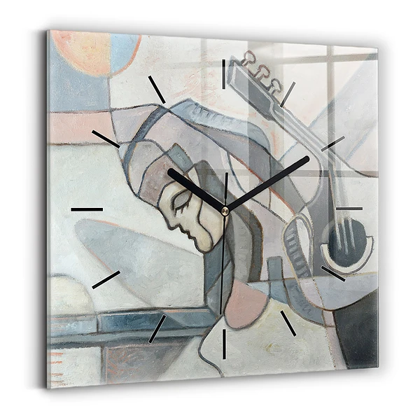 Wanduhr modern quadratisch Abstrakte Malerei