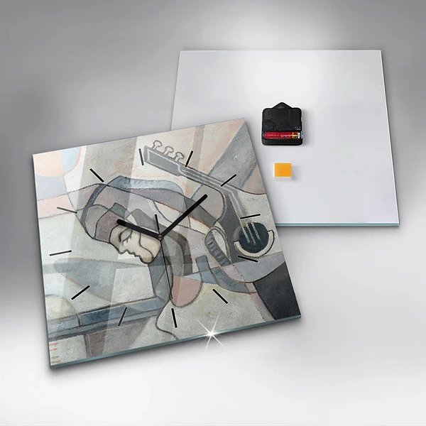 Wanduhr modern quadratisch Abstrakte Malerei