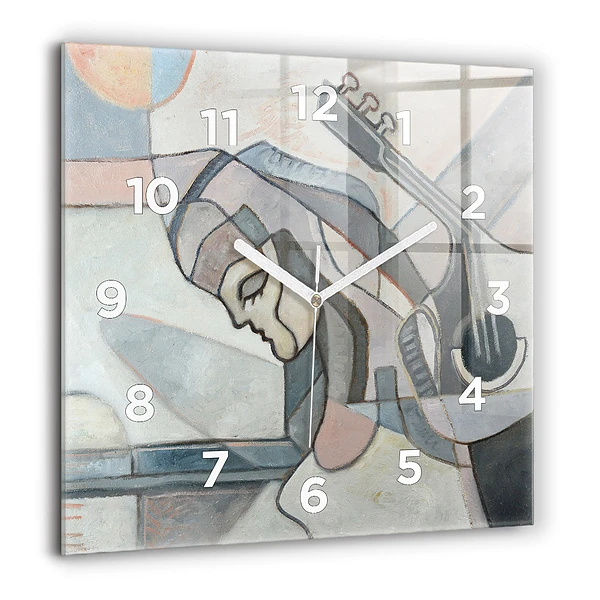 Wanduhr modern quadratisch Abstrakte Malerei
