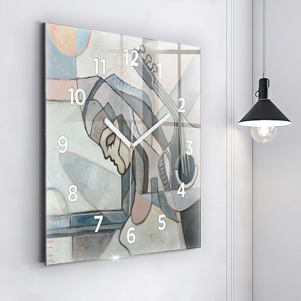 Wanduhr modern quadratisch Abstrakte Malerei