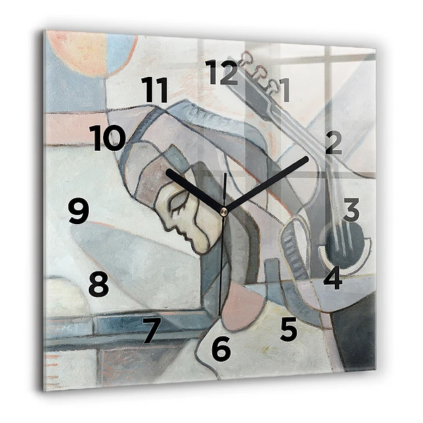 Wanduhr modern quadratisch Abstrakte Malerei