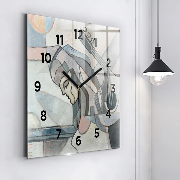 Wanduhr modern quadratisch Abstrakte Malerei