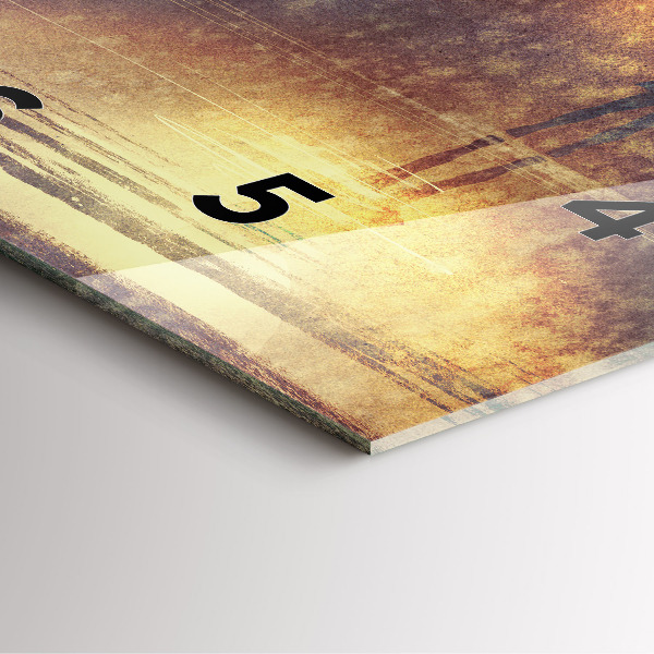 Wanduhr quadratisch Frau mit Regenschirm