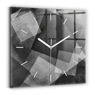 Wanduhr modern quadratisch Geometrische Abstraktion
