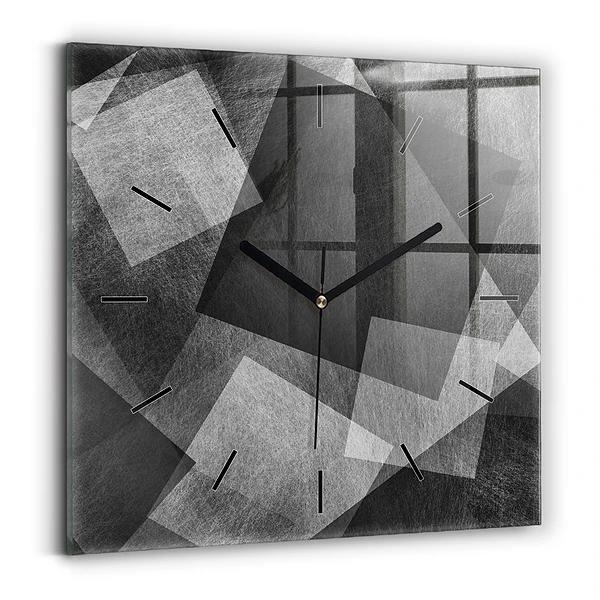 Wanduhr modern quadratisch Geometrische Abstraktion