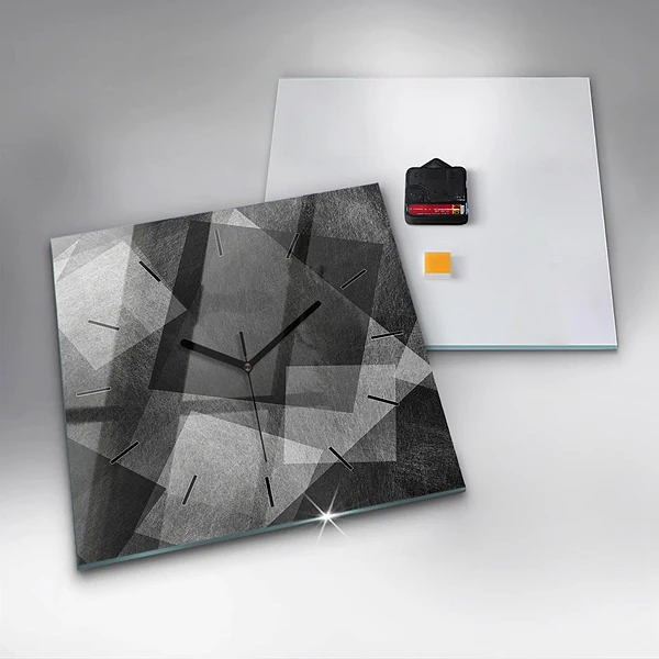 Wanduhr modern quadratisch Geometrische Abstraktion