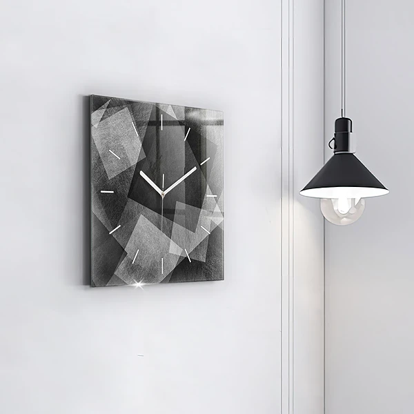 Wanduhr modern quadratisch Geometrische Abstraktion